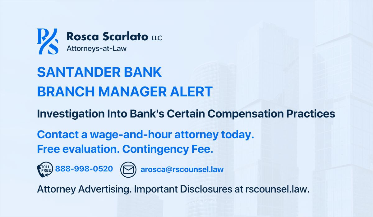 Santander Bank Branch Manager Alert